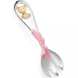 A set of silver children's cutlery "Kittens"